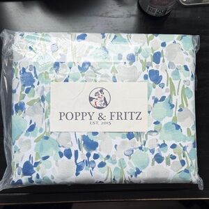 Threshold Blue and Green Floral Full/Queen Duvet Cover